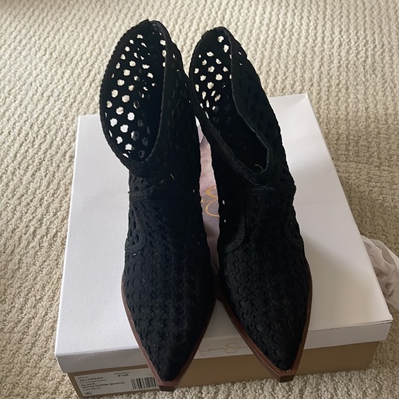 Jessica Simpson Lukkah Booties Black Woven 8.5M - Picture 12 of 14